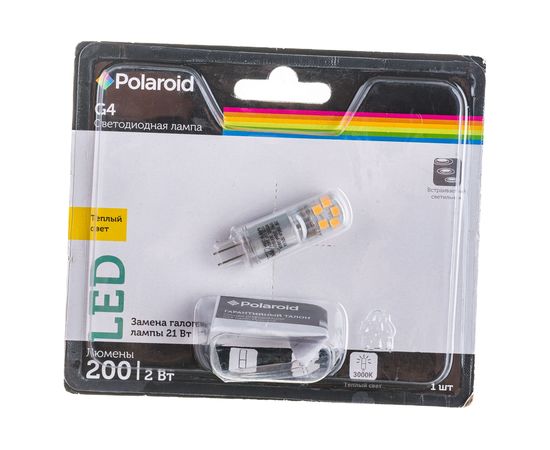 Светодиодная лампа Polaroid 12V G 2W 3000K G4 200lm PL-G412V23 