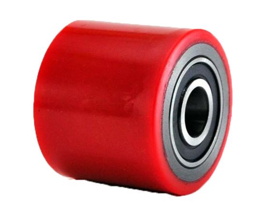 Колесо красное б/г полиуретановое без кронштейна малое для рохли (70х60 мм) MFK-TORG 104070-60 