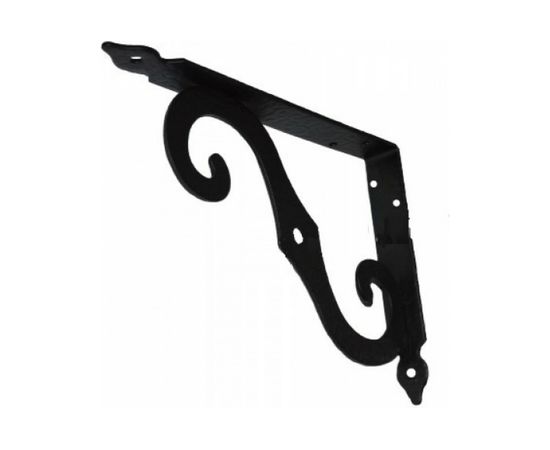 Фигурный кронштейн для полок MFK-TORG 150х125мм 2.5мм черный SB-44 К-31 