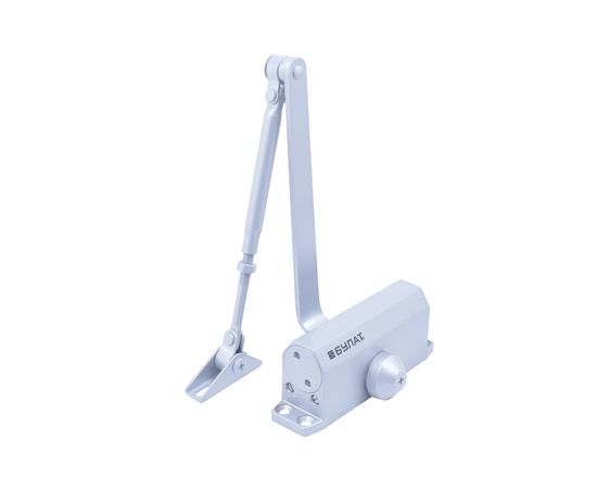 Дверной доводчик БУЛАТ ДД 501/1 A-S, 15-30 кг, серебро 13489 