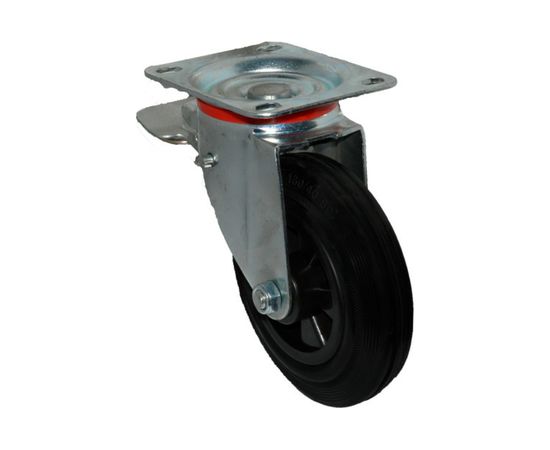 Колесо для мусорных контейнеров поворотное усиленное с тормозом SCВ63 160 мм MFK-TORG 4003160-KU 