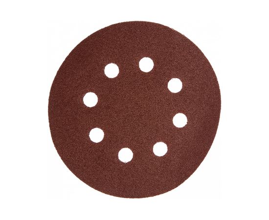 Круг шлифовальный на липучке по дереву/металлу 10 шт. (125 мм; P100; 8 отверстий) Gigant G-1019 