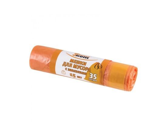 Мешки для мусора с завязками (15 шт; 35 л) Рыжий кот 310400 