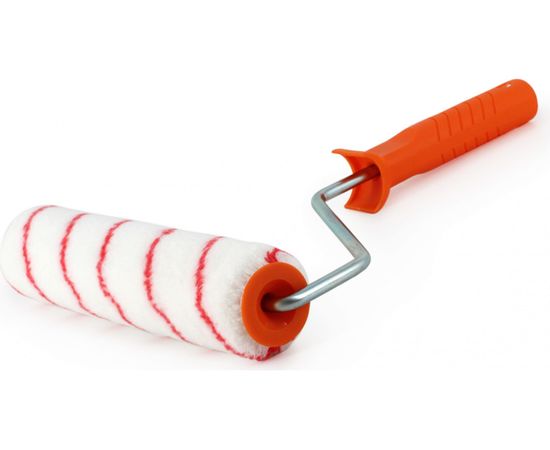 Валик ZOLDER полиакрил, с красной полосой, 250 мм, с ручкой, 8 мм, ядро 40 мм, ворс 12 мм Z-25018 