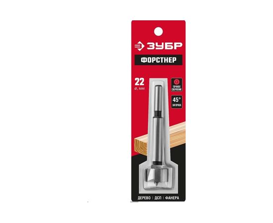 Cверло Форстнера ЗУБР по дереву 22x90 мм 2993-22_z01 – изображение 2