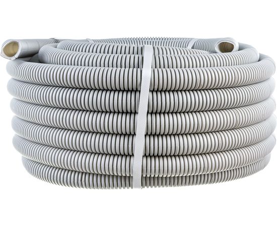 Гофрированная ПП труба Экопласт тяжелая, с зондом, диаметр 32мм, цвет серый 61132 – изображение 2