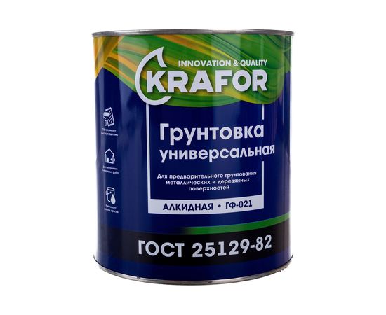Грунт Krafor ГФ-021 серый 2.7 кг 6 26309 – изображение 2