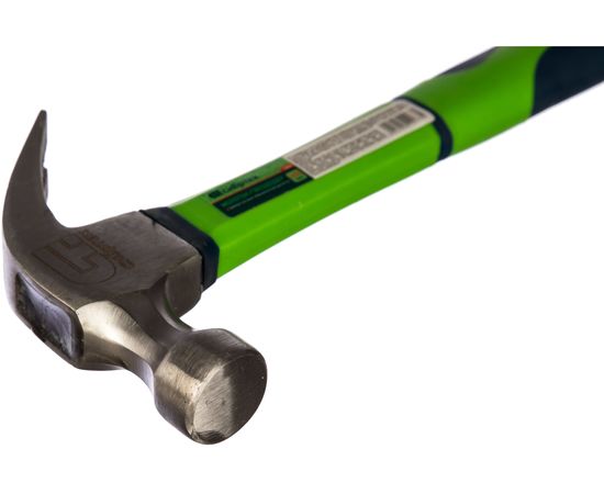 Молоток-гвоздодер СИБРТЕХ 450г фибергласовая обрезиненная рукоятка 10442 – изображение 2