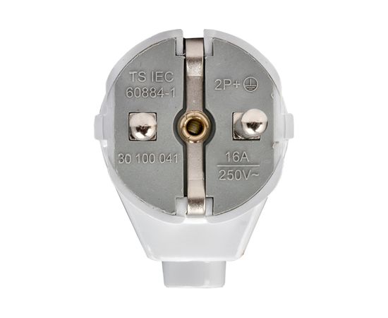 Усиленная угловая вилка EKF Proxima с заземлением, белая, 16А, 250В AVY16-10-r – изображение 2