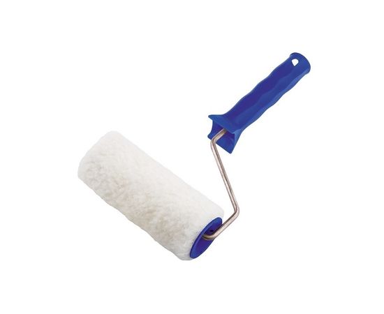 Валик из искусственного меха с ручкой, 100 мм, ворс 15 мм, D - 48 мм, полиэстер СИБРТЕХ 80111 – изображение 2