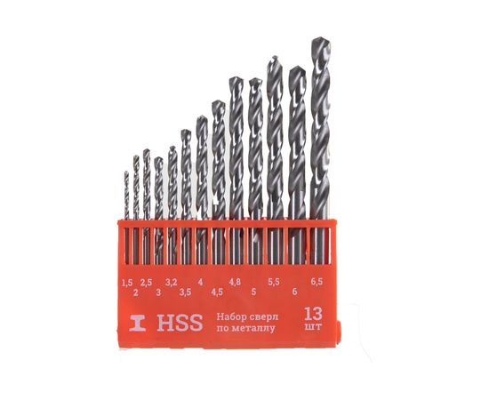 Набор сверл по металлу (13 шт; 1.5-6.5 мм) Gigant G-11122 – изображение 3