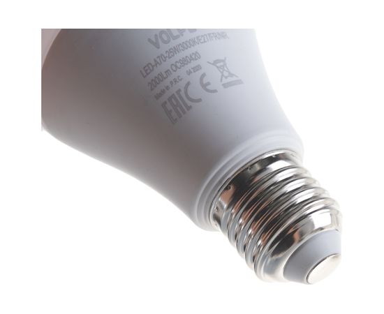 Светодиодная лампа Volpe LED-A70-25W/3000K/E27/FR/NR . Форма A, матовая. UL-00004469 – изображение 3