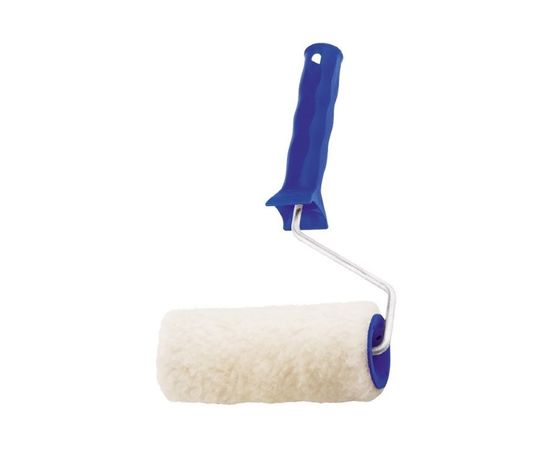 Валик из искусственного меха с ручкой, 100 мм, ворс 15 мм, D - 48 мм, полиэстер СИБРТЕХ 80111 – изображение 3