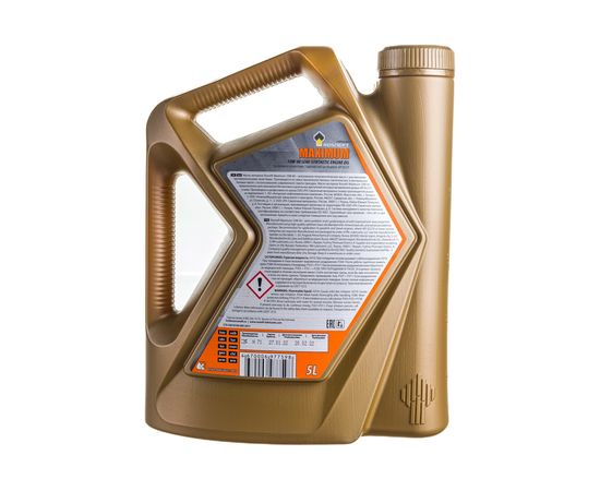 Моторное масло РОСНЕФТЬ Maximum 10W-40 SG-CD п-синт. кан. 5 л 40814350 – изображение 3