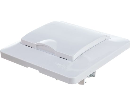 Розетка Schneider Electric 1-м GLOSSA с заземлением, защитные шторки, с крышкой IP20 белая SchE GSL000146 – изображение 4