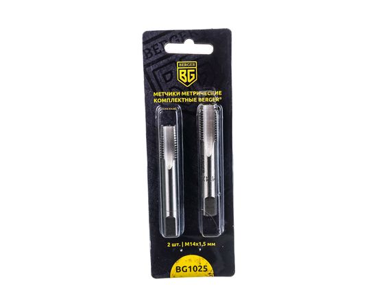 Метрические комплектные метчики 2шт М14х1,5мм Berger BG BG1025 – изображение 4