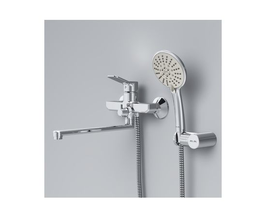 Смеситель для ванны и душа AM.PM X-Joy излив 300 мм, душевой набор, хром, F85A95000 – изображение 4