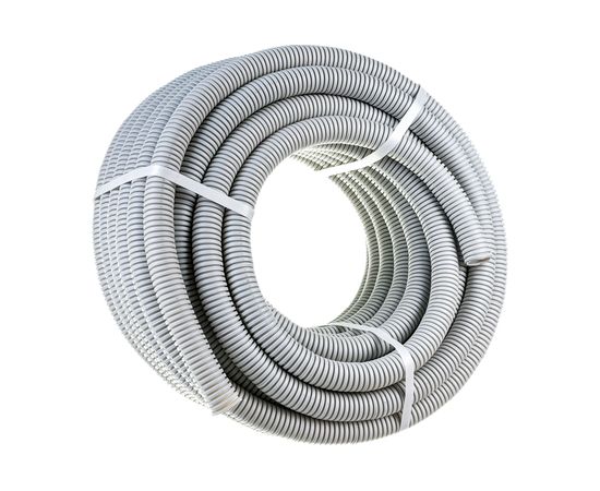 Гофрированная ПП труба Экопласт тяжелая, с зондом, диаметр 32мм, цвет серый 61132 – изображение 4