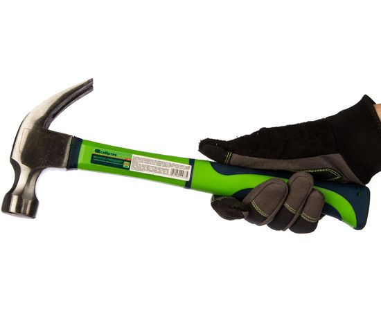 Молоток-гвоздодер СИБРТЕХ 450г фибергласовая обрезиненная рукоятка 10442 – изображение 4