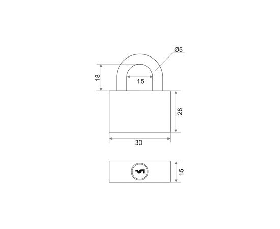 Навесной чугунный замок Trodos BC-HG45-32 Blister 210049 – изображение 4