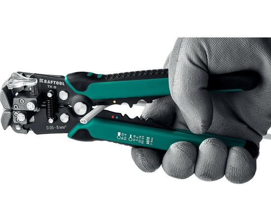 Стриппер KRAFTOOL TK-8 автоматический, многофункциональный, 0.05 - 8 мм2, 22637 – изображение 6