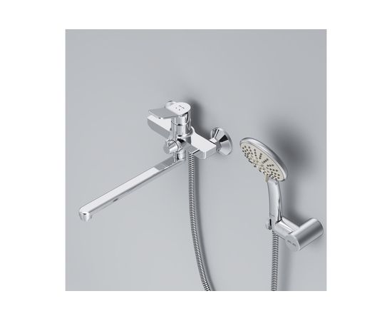 Смеситель для ванны и душа AM.PM X-Joy излив 300 мм, душевой набор, хром, F85A95000 – изображение 6