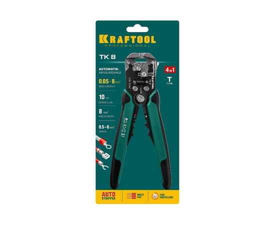 Стриппер KRAFTOOL TK-8 автоматический, многофункциональный, 0.05 - 8 мм2, 22637 – изображение 10