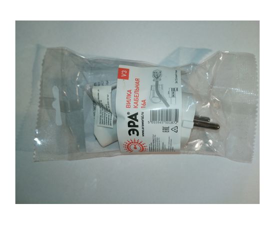 Вилка ЭРА V3 c/з 16A с кольцом непрямой ввод белая Б0019186 – изображение 10