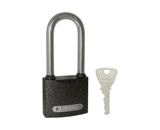 Навесной замок Fuaro PL-01-50-L англ. 3 кл., длинная дужка, коробка 42269 