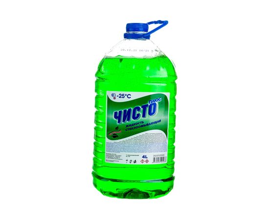 Стеклоомывающая жидкость Sintec, ""Чисто Плюс"" -25 С 4л ПЭТ 505 