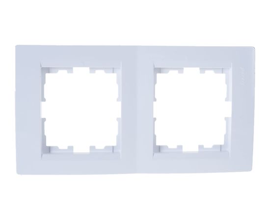 Двухместная вертикальная рамка LEZARD KARINA б/ вст белая 707-0200-152 
