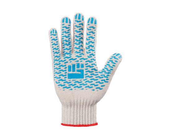 Трикотажные перчатки с ПВХ Фабрика перчаток 7.5 класс, 4 нити, белые 4-75-СР-БЕЛ-(M) – изображение 2