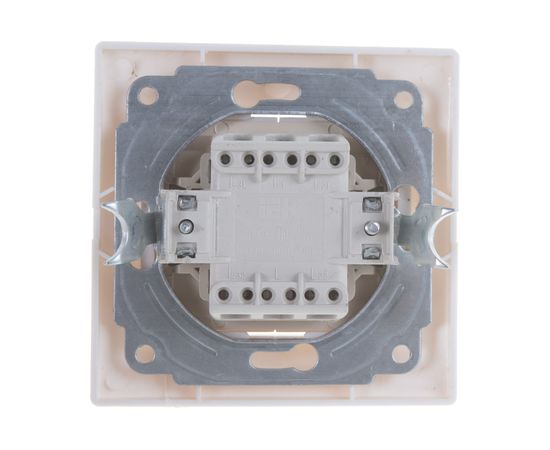 Двухклавишный выключатель IEK КВАРТА в сборе, скрытый монтаж, белый EVK20-K01-10-DM – изображение 2