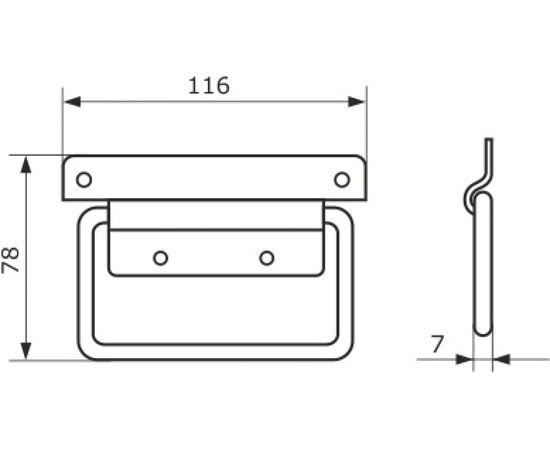 Откидная ручка Домарт хром 170565 – изображение 2