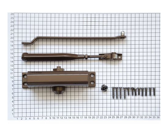 Дверной доводчик DOORLOCK DL70 EN2/3/4 коричневый, вес двери до 90 кг, крепежные размеры 162-165мм х 19мм 75546 – изображение 2