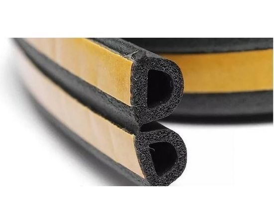 Самоклеящийся уплотнитель для дверей и окон ТДВ D профиль, 12х10 мм, черный 1502003 – изображение 2