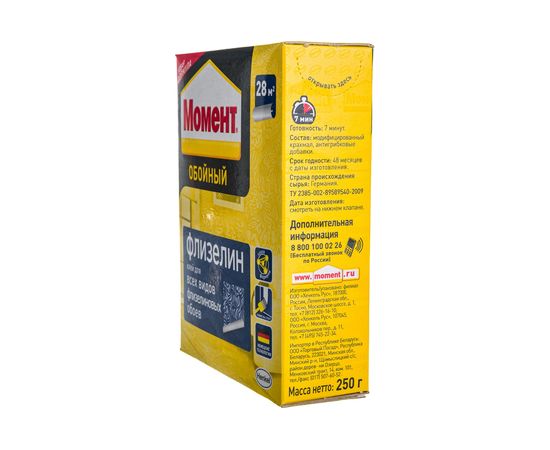 Обойный клей Момент Флизелин 250 г Б0032960 – изображение 3