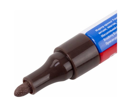 Лаковый маркер-краска BRAUBERG EXTRA paint marker 4 мм, коричневый, улучшенная нитро-основа, 151987 – изображение 3