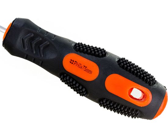 Крестообразная отвертка Park PH0 х75мм двухкомпонентная рукоятка OTV014DK 356014 – изображение 3