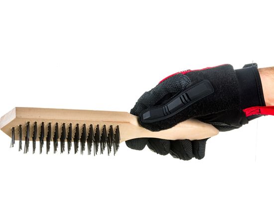 Металлическая щетка DolleX 6-ти-рядная, с деревянной ручкой BRW-06 – изображение 3