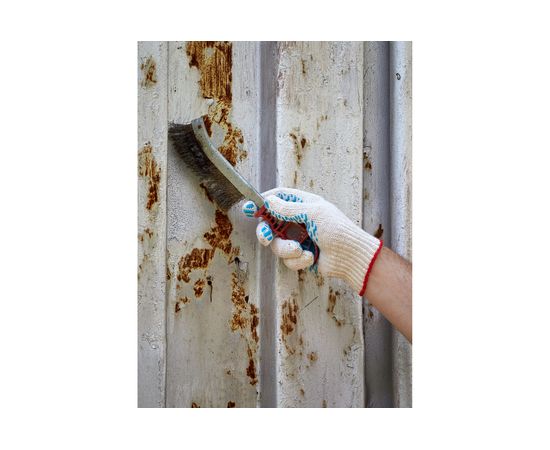 Трикотажные перчатки с ПВХ Фабрика перчаток 7.5 класс, 4 нити, белые 4-75-СР-БЕЛ-(M) – изображение 5