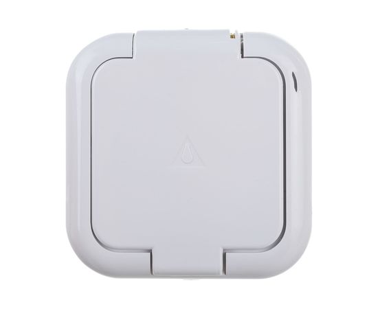 Розетка Bylectrica 1-местная ОУ с заз.конт. IP44 серия Прочие изделия, белый, РА16-214 