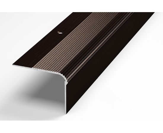 Порог угловой алюминиевый декоративный (54х41,8 мм, 1,8 м, Дуб венге) ЛУКА УТ000007394 