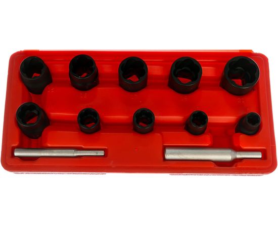Набор торцевых головок для поврежденных гаек и болтов 8-21мм, кейс, 12шт МАСТАК 109-30012C 