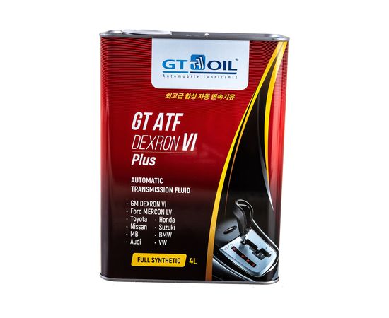 Масло ATF Dexron VI Plus, 4 л GT OIL 8809059408520 