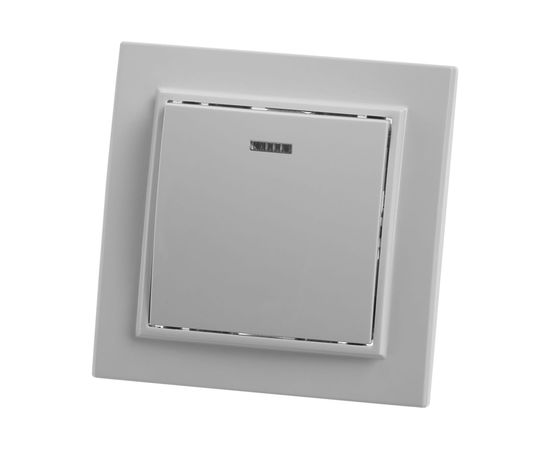 Выключатель STEKKER 1-клавишный c индикатором, 220V, 10А, серия Эрна, белый, PSW10-9001-01 39041 