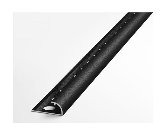 Профиль окантовочный полукруглый алюминиевый ЛУКА 9 мм, 2,7 м, Черный УТ000013267 