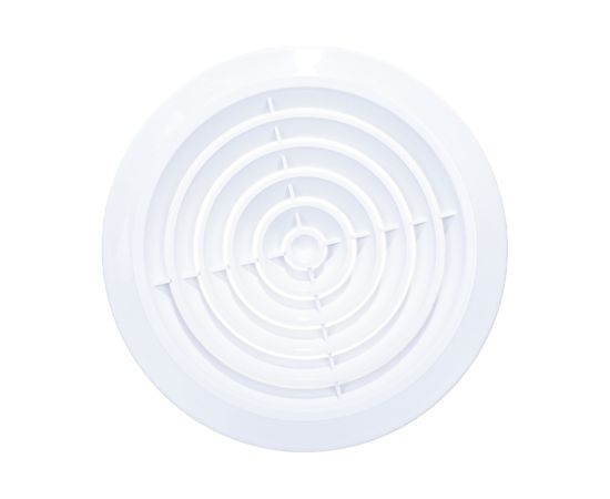 Решетка пластмассовая круглая с фланцем (d=125 мм; 170х170х40 мм) Эвент ПКС 170/125 – изображение 2