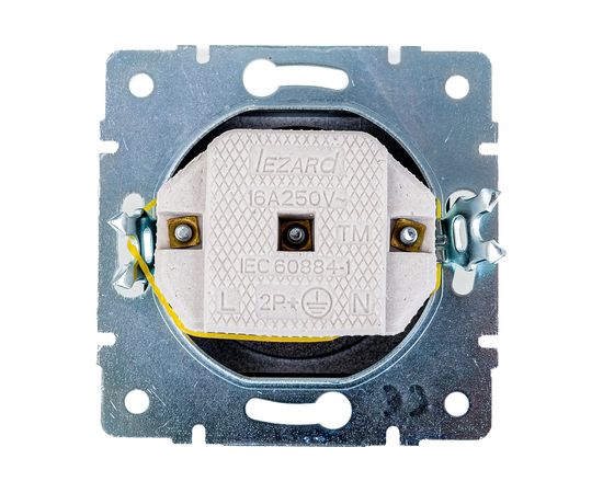 Розетка Lezard KARINA, без заземления, керамика чёрный бархат 707-4288-121 – изображение 2