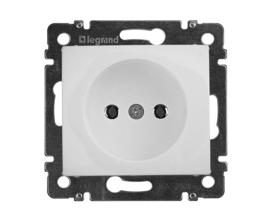 Механизм розетки Legrand 1-м СП Valena 16 А IP21 без заземления белый Leg 774416 – изображение 2